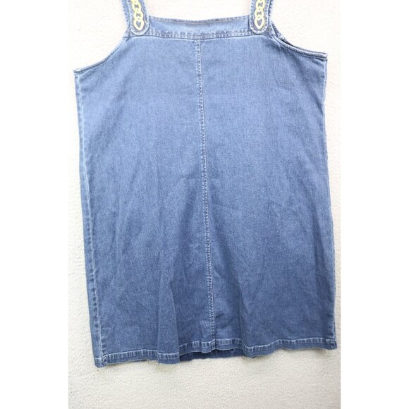 Bob Mackie Wearable Art Embroidered Strap Dress-XL-Pockets-Nautical-Art to Wear - Picture 10 of 11